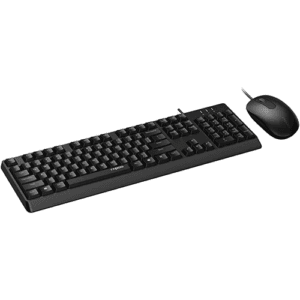 Rapoo wired Desktop x 130 pro combo FA Black(کیت صفحه کلید و ماوس سیمی Rapoo wired Desktop x 130 pro combo FA Black)