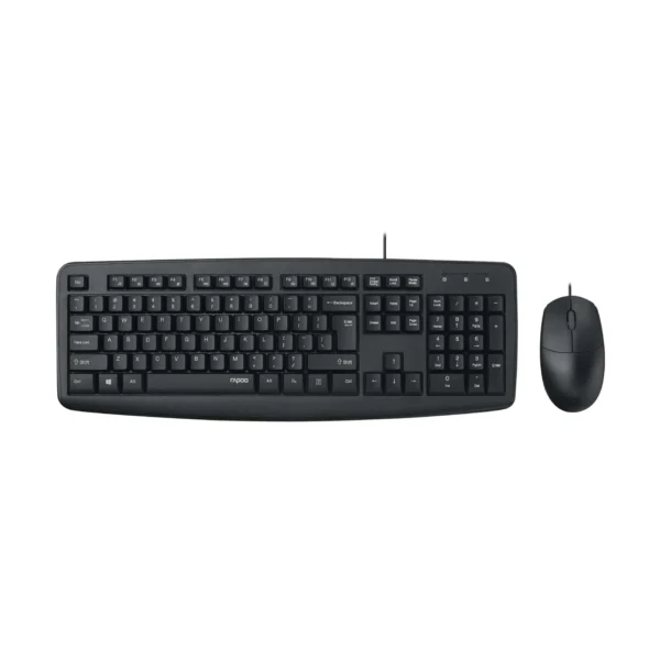 Rapoo wired optical mouse & keybord NX1600 FA Black(ماوس نوری سیمی Rapoo و صفحه کلید NX1600 FA Black) - تصویر 2