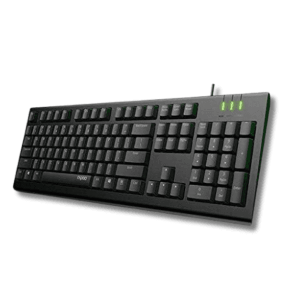 Rapoo keyboard wired NK 1900 Black-FA(صفحه کلید Rapoo سیمی NK 1900 Black-FA)